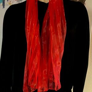Beautiful, red shear, Vintage scarf,🧣